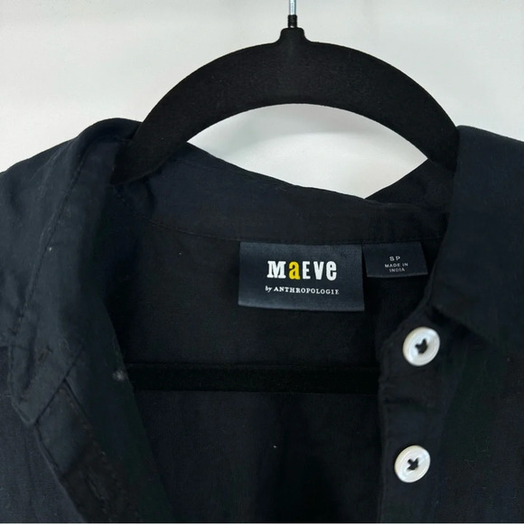 Maeve Button Up Long Sleeve Basic Cottagecore Full Length Top - Picture 2 of 5